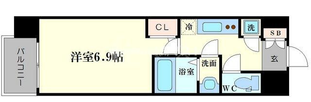 大阪市港区弁天４丁目の賃貸マンションの間取り