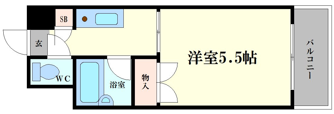 大阪市港区築港３丁目の賃貸マンションの間取り