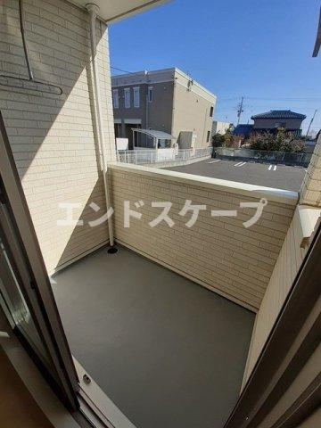 ラ・ベレッツァⅡ　Ａのバルコニー|高崎、前橋のお部屋探しはエンドスケープまで！お客様の理想お聞かせ下さい♪