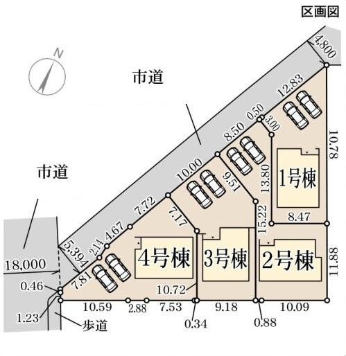 リーブルガーデン　倉敷市福田町古新田【仲介手数料無料】の区画図