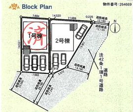 海老名市国分寺台第16　新築一戸建て　2号棟の区画図|配置図