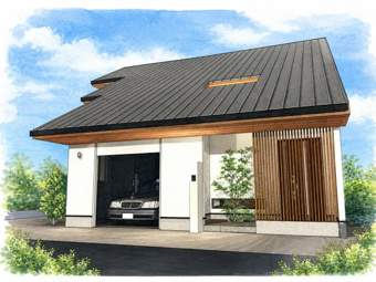 A区画完成予定図になります。敷地を無駄なく活用し、建築することができます。