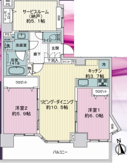 ライオンズグローベル浅草雷門の間取り