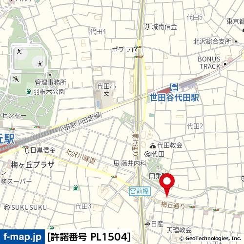 スカイコート下北沢の地図