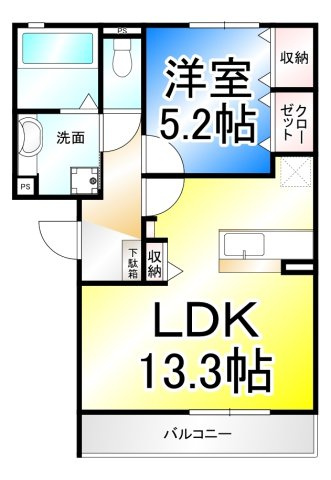 アウトゥーノ尾張部の間取り