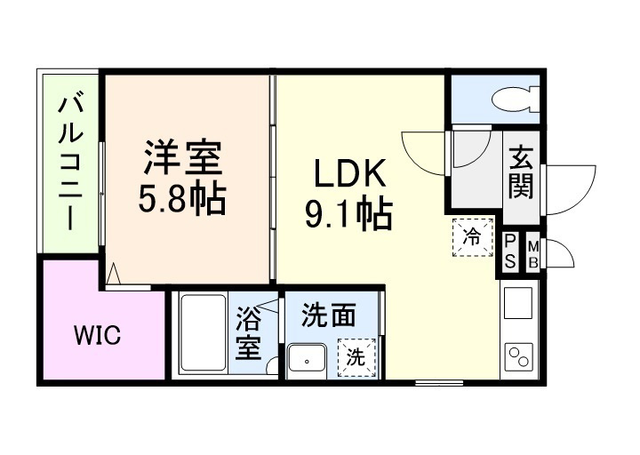 フジパレス新森Ⅴ番館の間取り