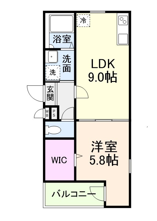 フジパレス新森Ⅴ番館の間取り