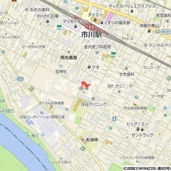 エスエスハイツ市川の地図