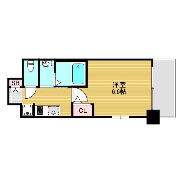 エステムコート新大阪14アイシー　仲介手数料無料の間取り