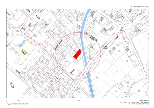 【売地】赤磐市高屋の地図