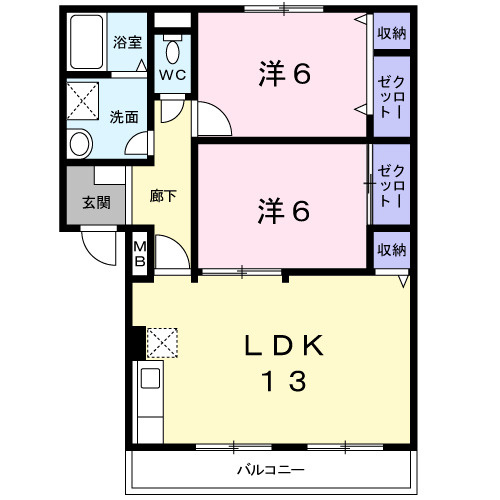 アーバンハウス鴨川の間取り