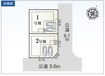 【区画図】 | 豊橋市曙町 59-2期 新築一戸建て 1号棟 | 1号棟の区画図です