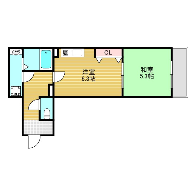 震雲マンションの間取り