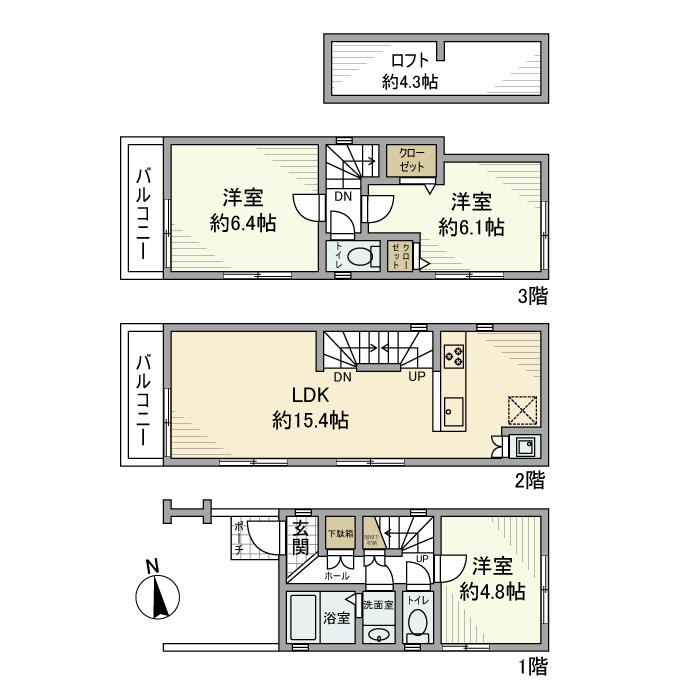 大久保戸建の間取り