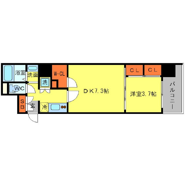AFFLUENCE難波の間取り