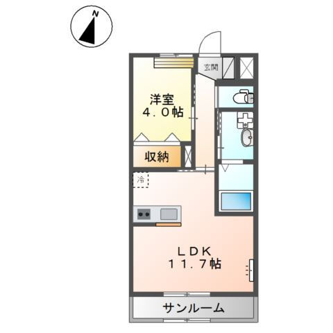 グリーンコートⅡの間取り
