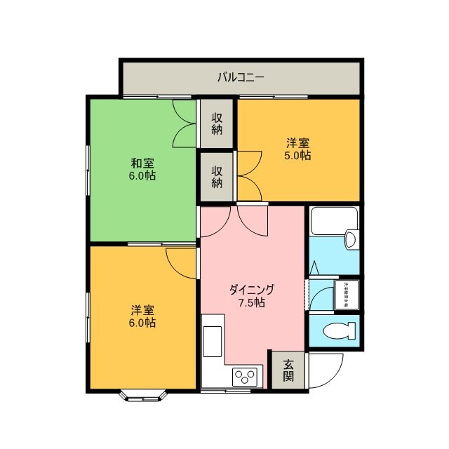サンハイツ粟の間取り