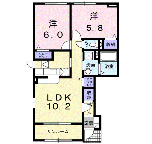 サンパティークいしぜの間取り