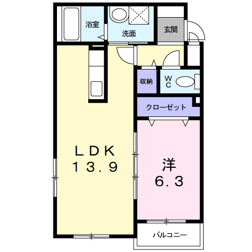 ラパーチェ山鼻の間取り