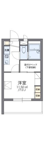 レオパレスヨコミチの間取り|代表的な間取のため実際の間取とは異なる場合があります