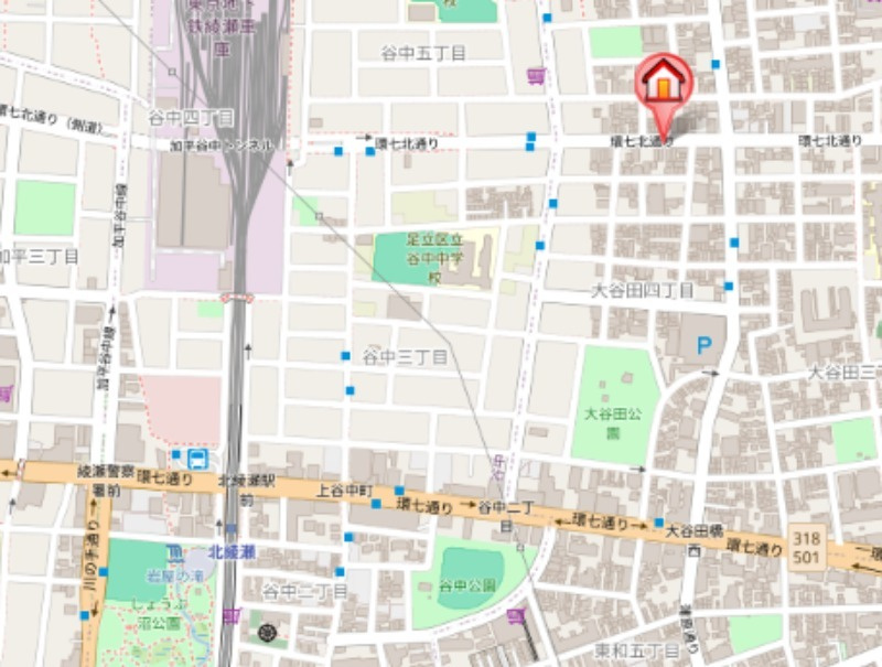 キャピタル北綾瀬Ｂの地図