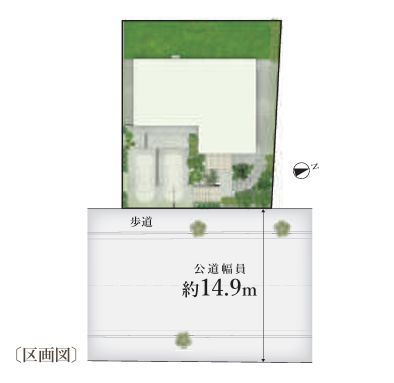 鎌倉市西鎌倉4丁目　新築戸建ての区画図|区画図「鎌倉市西鎌倉4丁目新築戸建て」