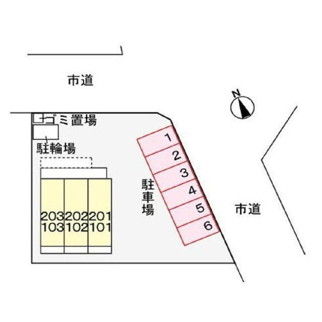 プラシード(切通）の駐車場