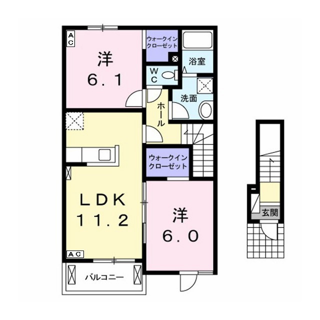 ピース　マインドの間取り