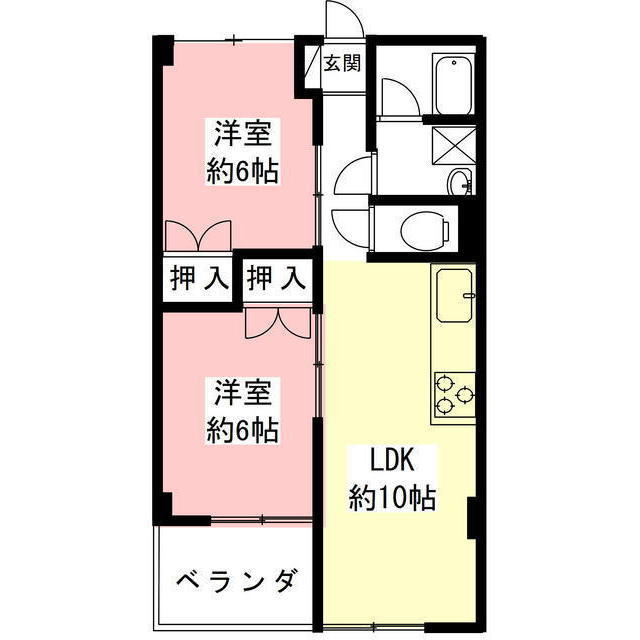 グリーンコーポ螢ヶ丘の間取り