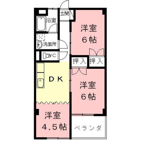 グリーンコーポ螢ヶ丘の間取り