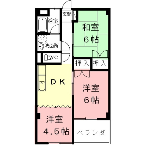 グリーンコーポ螢ヶ丘の間取り