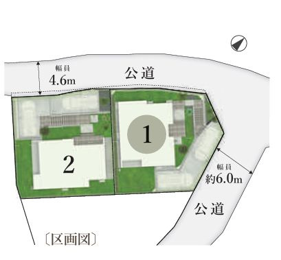 葉山町一色新築戸建て　1号棟の区画図|区画図「葉山町一色新築戸建て　1号棟」