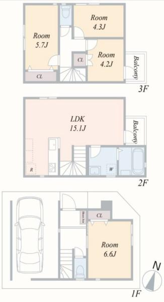 横浜市磯子区丸山２丁目の新築一戸建の間取り|使い勝手の良い4LDK
お気軽にお問い合わせください。