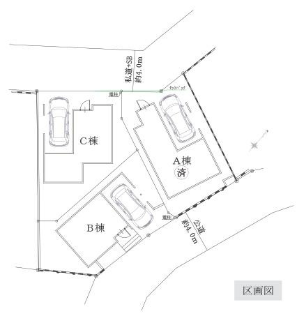 横浜市港南区港南１丁目の新築一戸建の区画図|全3区画のB号棟になります。
是非現地をご覧ください！