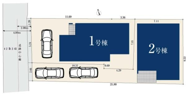 横浜市鶴見区馬場２丁目の新築一戸建の区画図|限定2棟の販売です！
お気軽にお問合せ下さい！