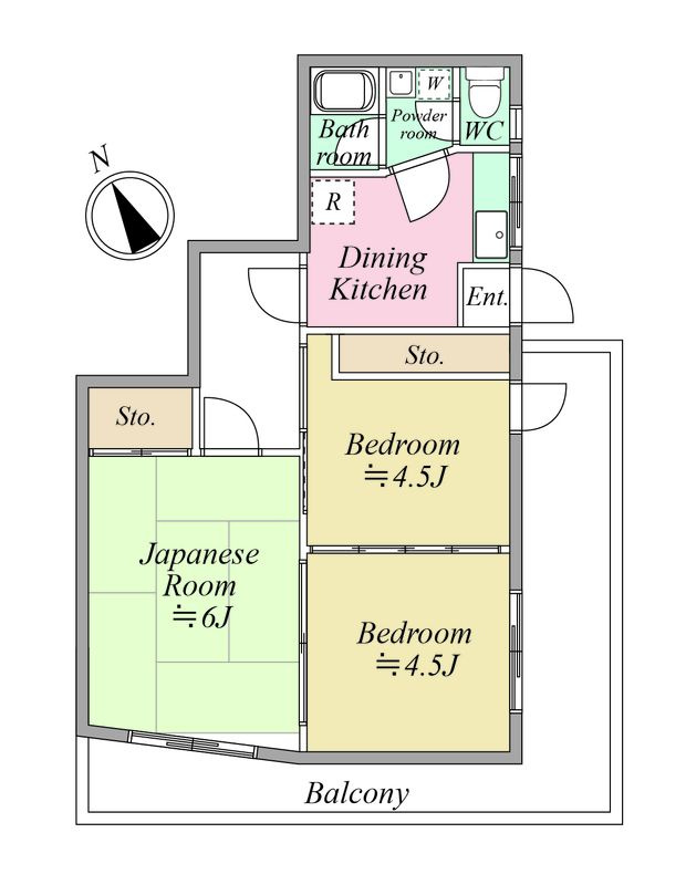 海老名マンションの区画図
