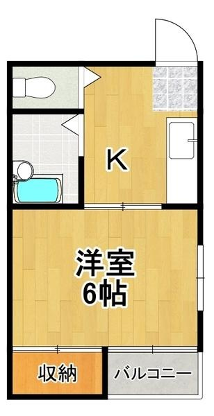 カーサJ大正の間取り|★シンプル１Ｋ★
