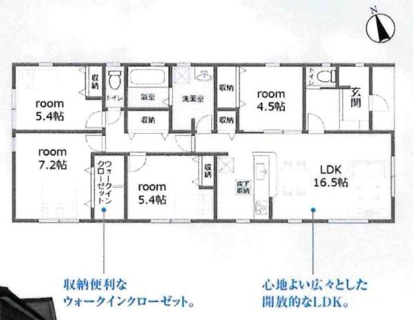 豊川市御津町大草59期　全2棟・1号棟の間取り