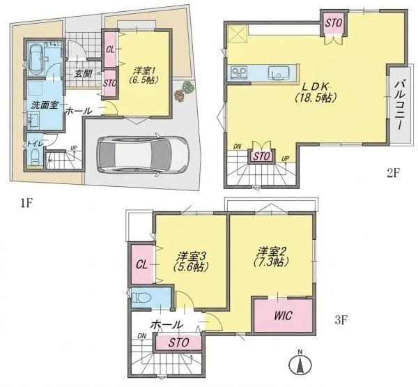横浜市鶴見区東寺尾４丁目の新築一戸建の間取り