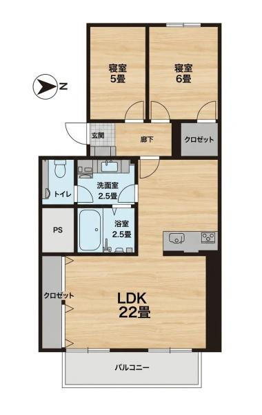 保土ヶ谷ファミールハイツ１号棟の間取り