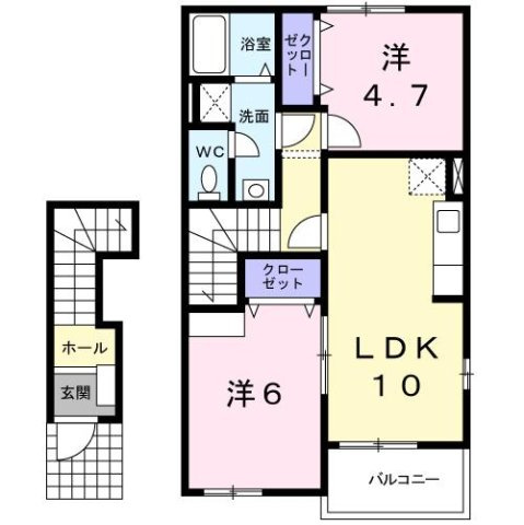 【間取り】 | アップヴィレッジＡ