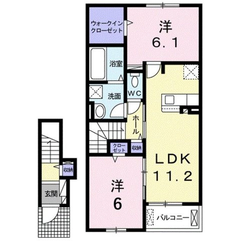 【間取り】 | クレールⅣ　Ｂ