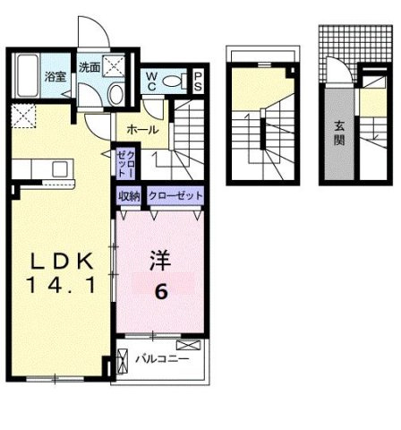 【間取り】 | Ｉ・ＶＩＬＬＡＧＥ大手町　Ｂ