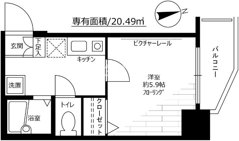 クレアシオン早稲田【おとり物件なし】の間取り