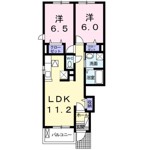 カーポラヴォーロ　Ⅰの間取り