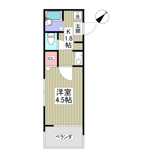 メゾンアレシア四ツ木の間取り