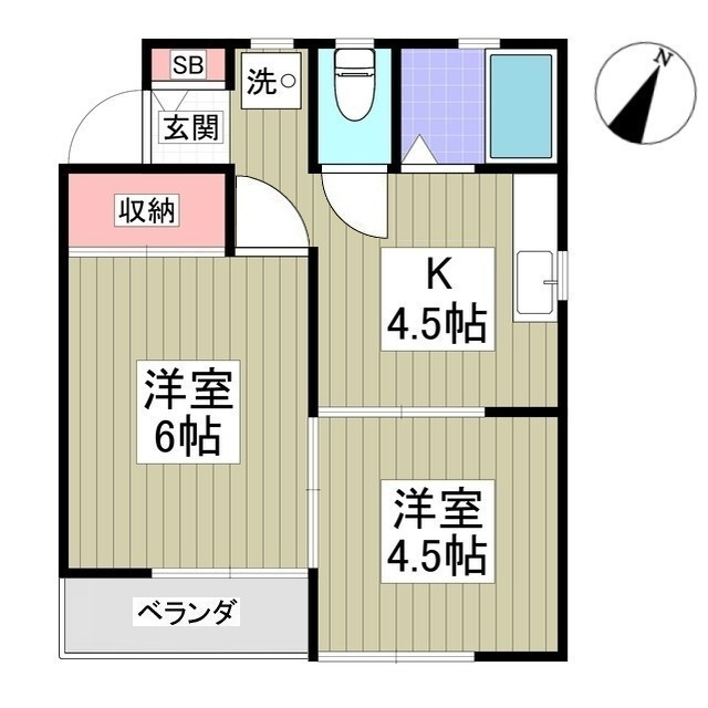 レインボーフラットの間取り