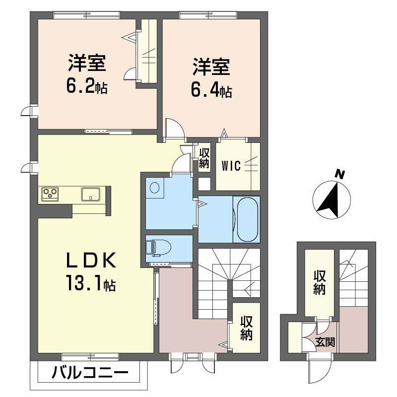 シャーメゾン喜光地の間取り