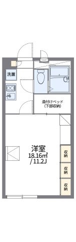レオパレス福岡Ｃの間取り