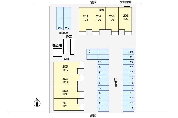 イースト　スクエア　Ａの駐車場